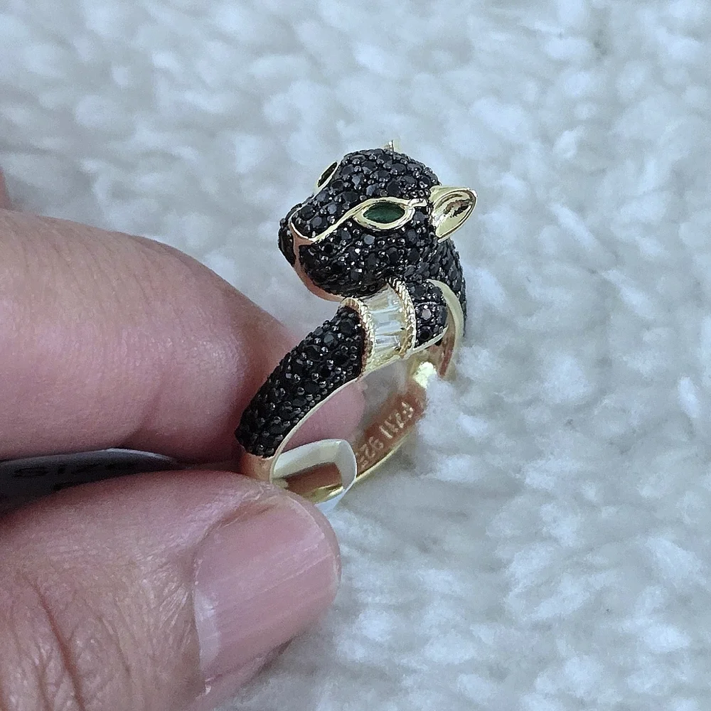 Cote d'Argent Black🖤 Panther Bypass Ring💍 - NWT